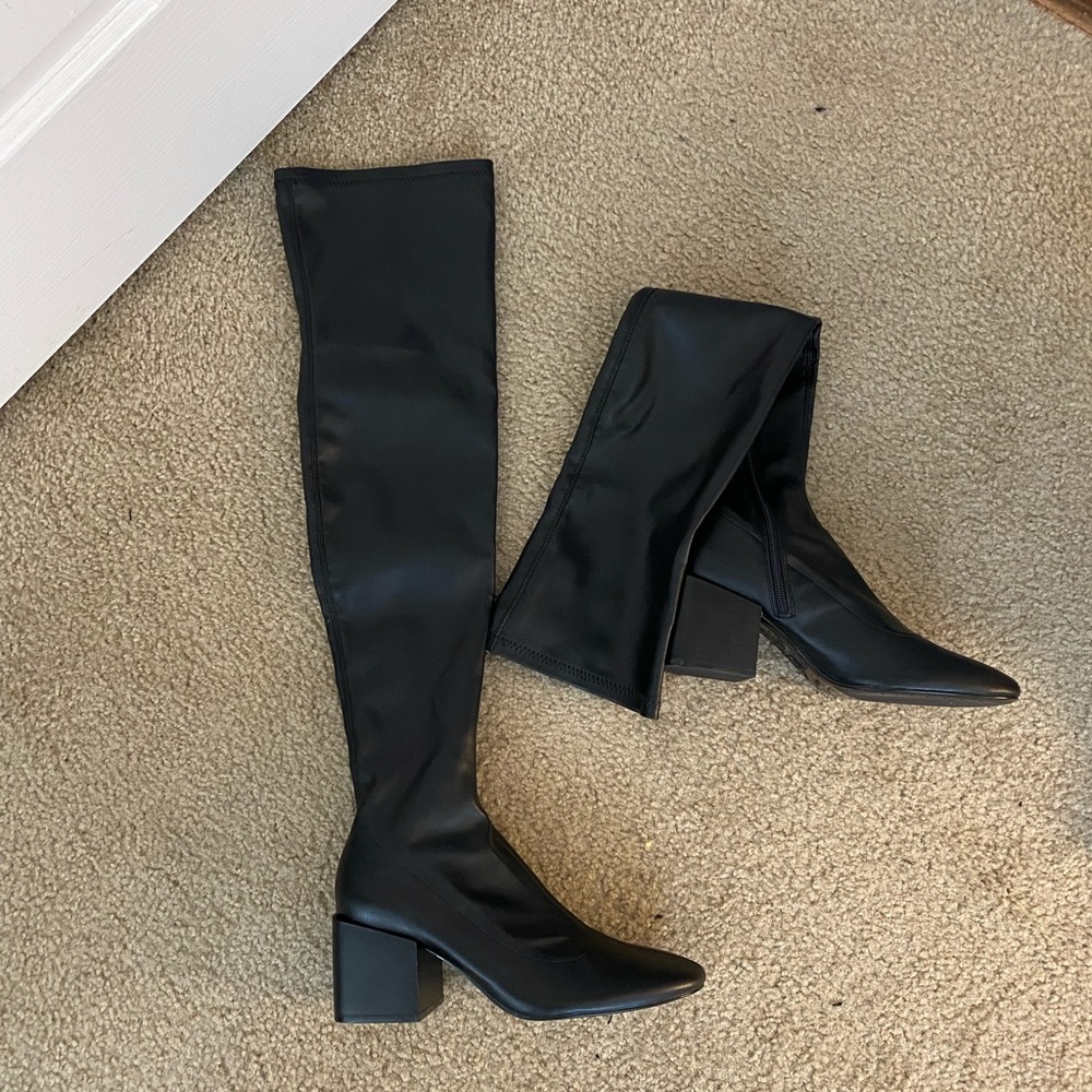 Zara Black Over The Knee Boots